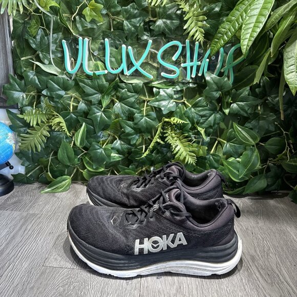 Hoka One One Mens Gaviota 5 1127929 BWHT Black Running Shoes Sneakers Size 8 D main image 12